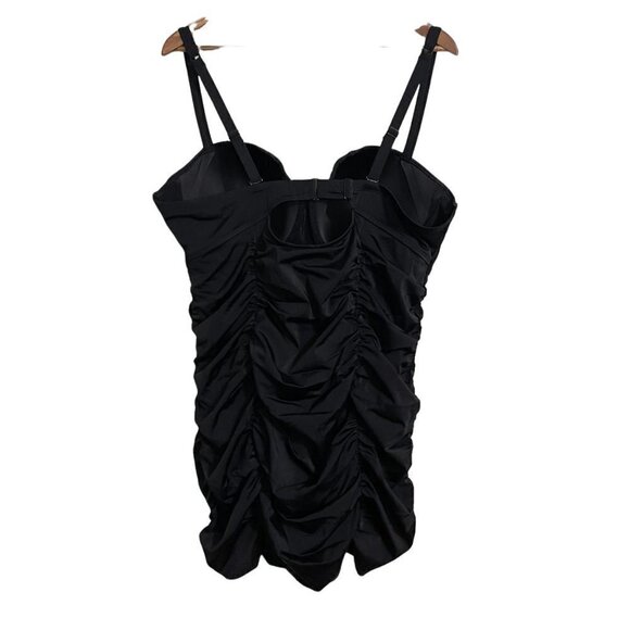 Torrid Womens Black NWT Underwire Ruched Retro Mid-Length Swim Dress 3X DD/F - Picture 12 of 12